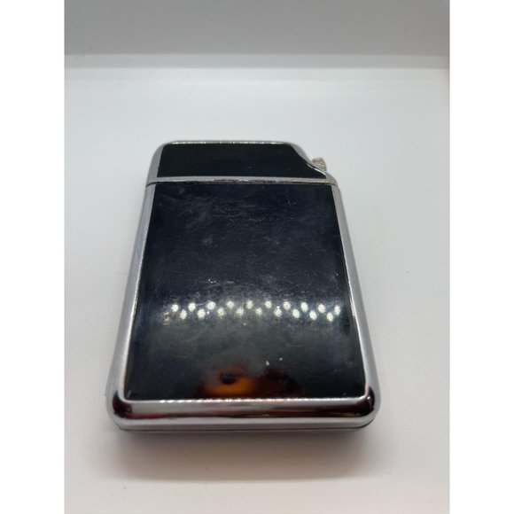 Vintage Deco Silver Tone & Enamel 2-in-1 Cigarette - Picture 1 of 8